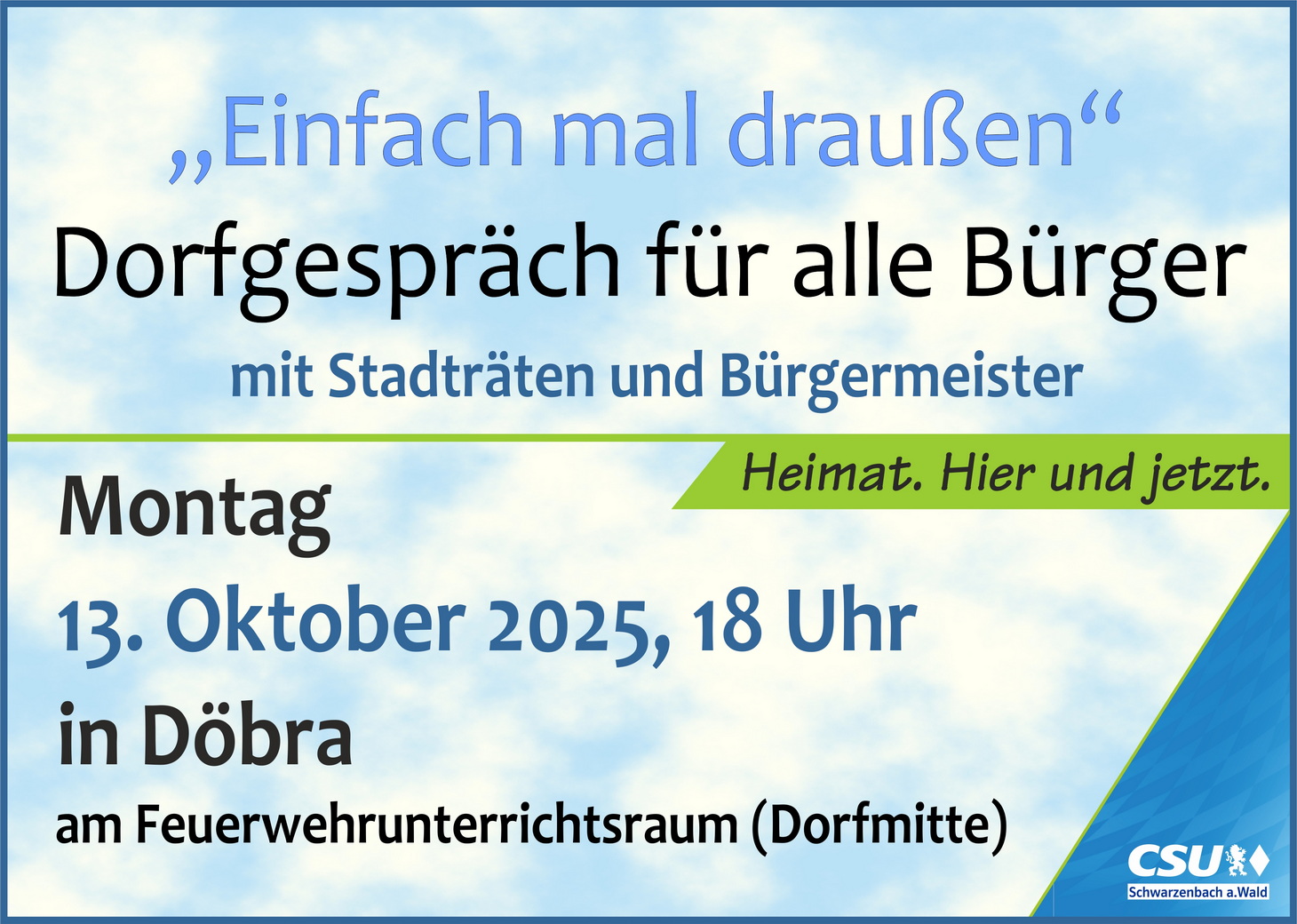 Dorfgespräch in Döbra