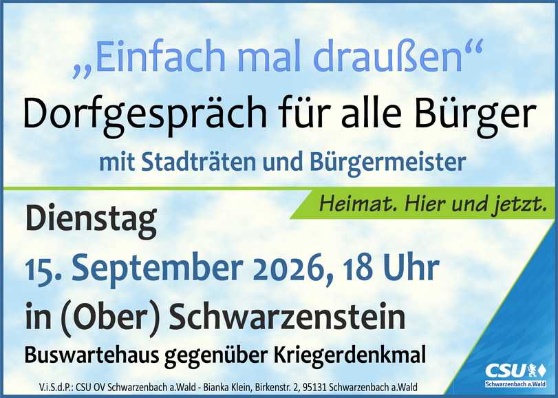 Dorfgespräch in Schwarzenstein